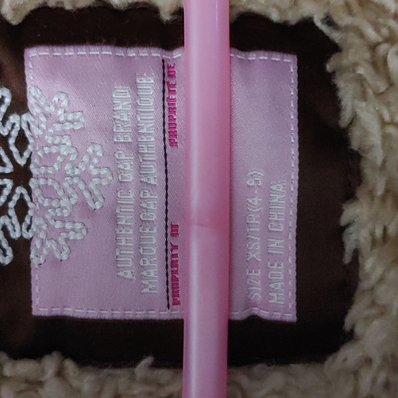 🎉HP🎉Super Warm Gap Girl's Sherpa Lined Denim Jacket - Picture 4 of 5